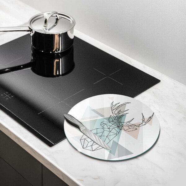 Tagliere in vetro temperato Cervi astratti