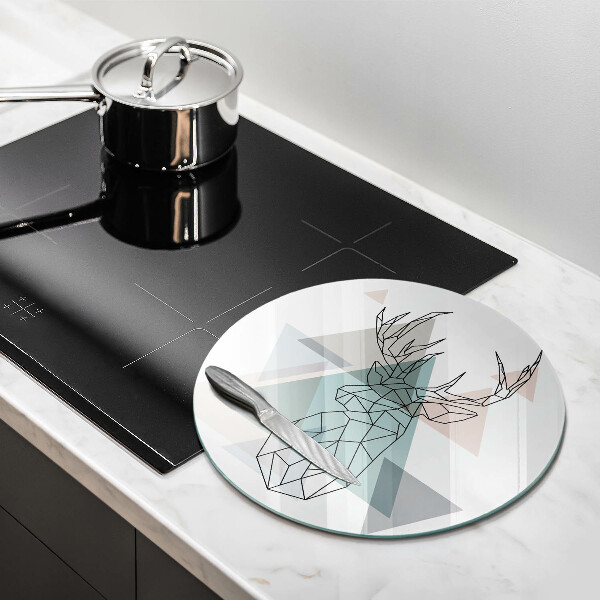 Tagliere in vetro temperato Cervi astratti