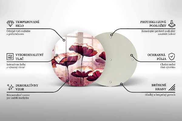 Tagliere in vetro temperato Pittura di fiori