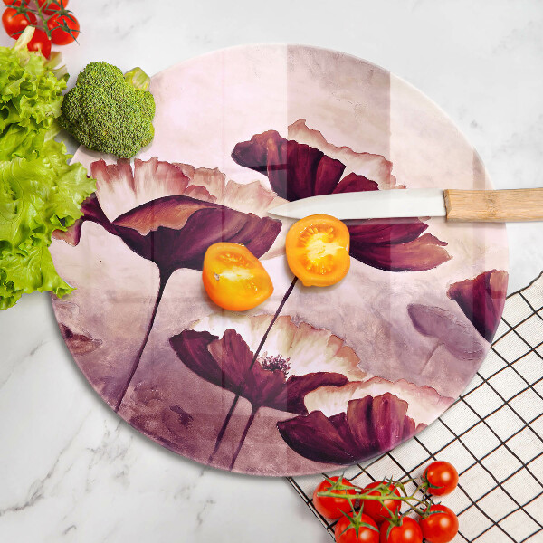 Tagliere in vetro temperato Pittura di fiori