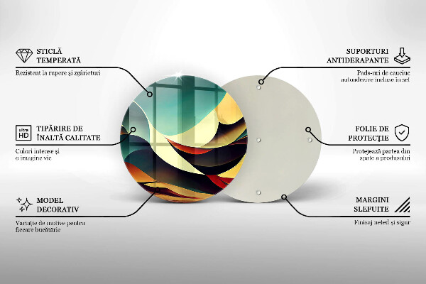 Tagliere in vetro temperato Astrazione della forma