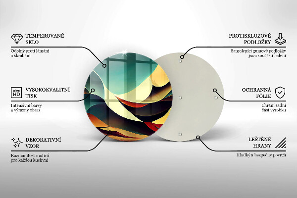 Tagliere in vetro temperato Astrazione della forma
