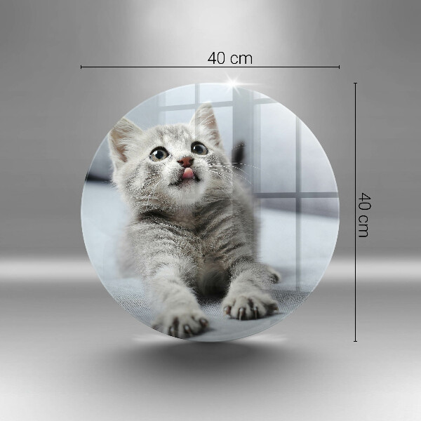 Tagliere in vetro Piccolo gattino carino