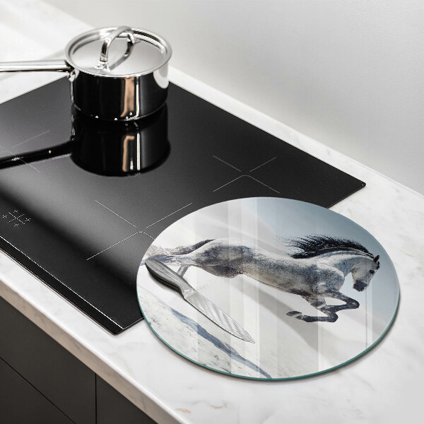 Tagliere in vetro Destriero del cavallo bianco