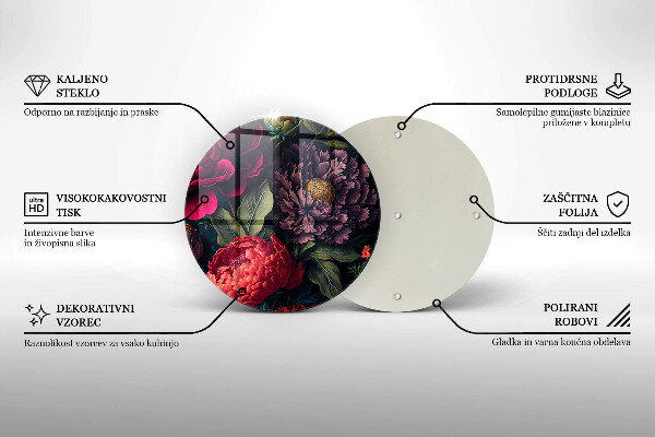 Tagliere in vetro temperato Bellissimi fiori