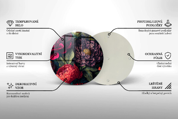 Tagliere in vetro temperato Bellissimi fiori