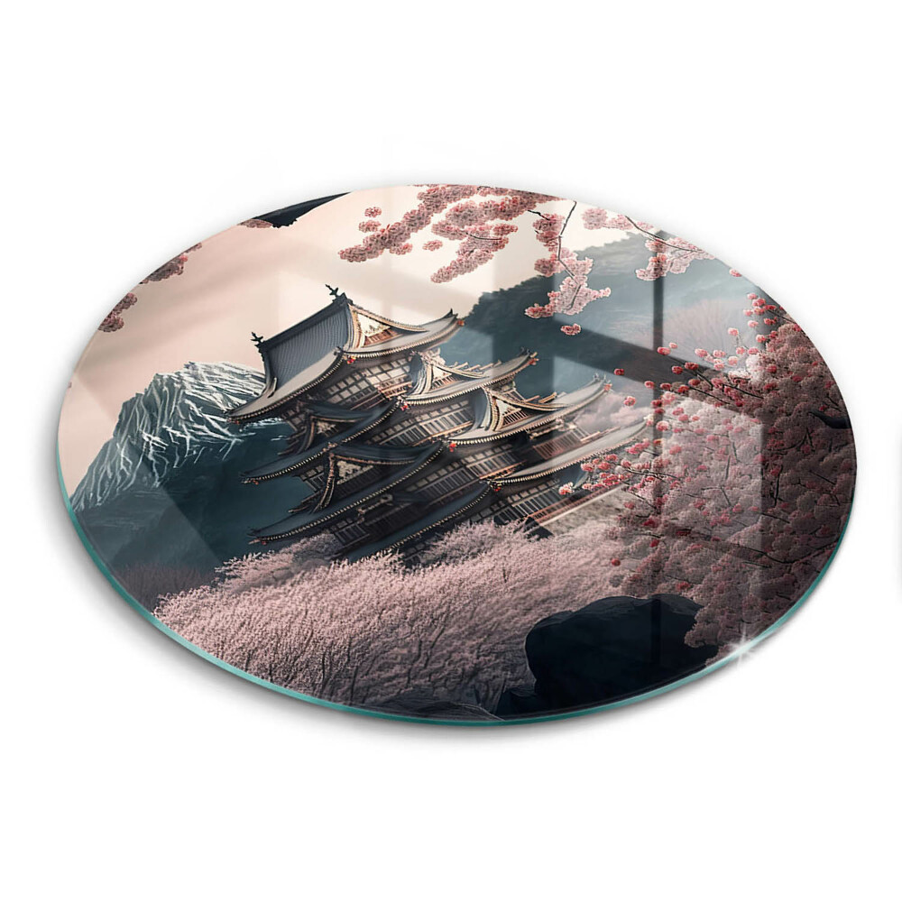 Tagliere in vetro temperato Paesaggio edilizio giapponese