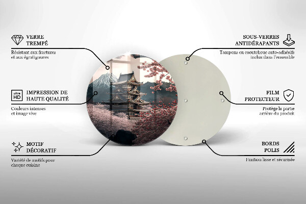 Tagliere in vetro temperato Paesaggio edilizio giapponese