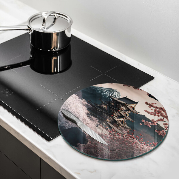 Tagliere in vetro temperato Paesaggio edilizio giapponese
