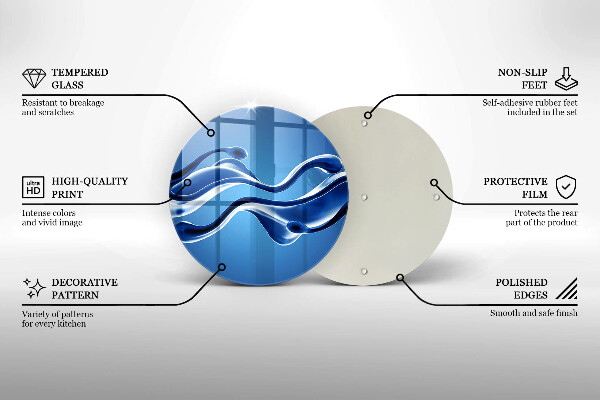 Tagliere in vetro temperato Astrazione fluida