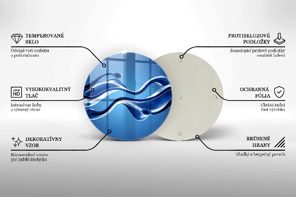 Tagliere in vetro temperato Astrazione fluida