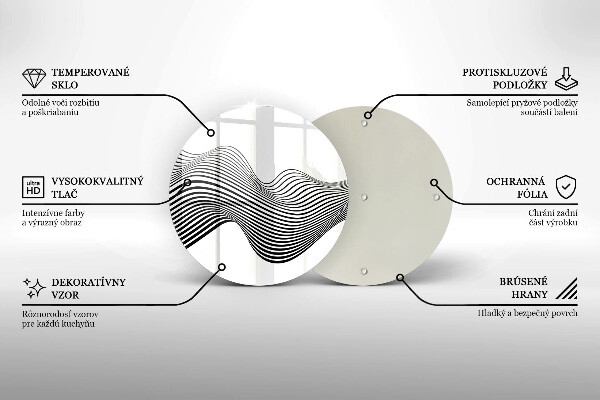 Tagliere in vetro temperato Astrazione lineare