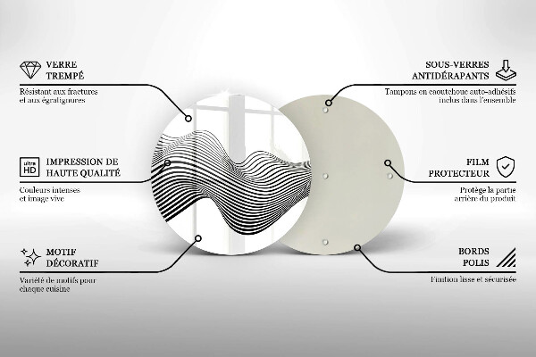 Tagliere in vetro temperato Astrazione lineare
