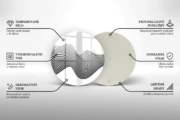 Tagliere in vetro temperato Astrazione lineare