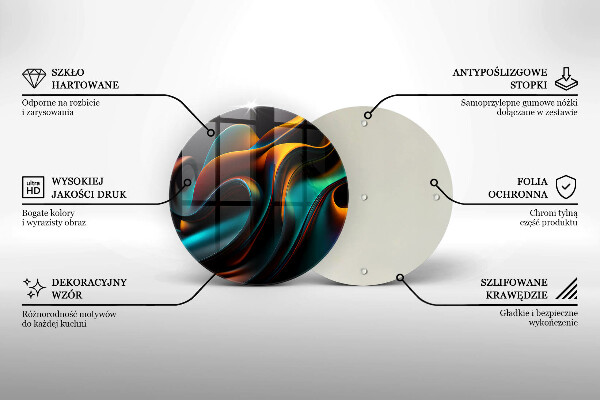 Tagliere in vetro temperato Astrazione colorata