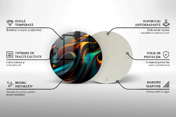 Tagliere in vetro temperato Astrazione colorata