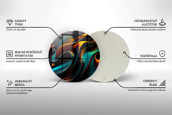 Tagliere in vetro temperato Astrazione colorata