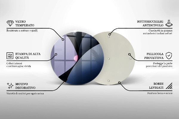 Tagliere in vetro Forme astratte