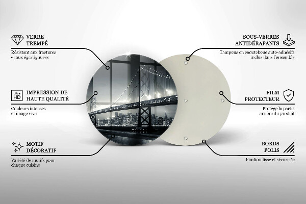 Tagliere in vetro Ponte Benjamin Franklin