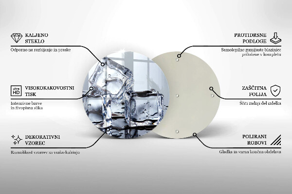 Tagliere in vetro Cubetti di ghiaccio
