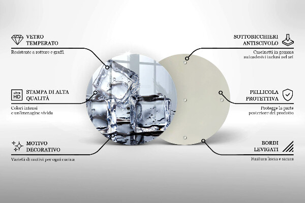 Tagliere in vetro Cubetti di ghiaccio