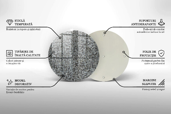 Tagliere in vetro Trama di pietra