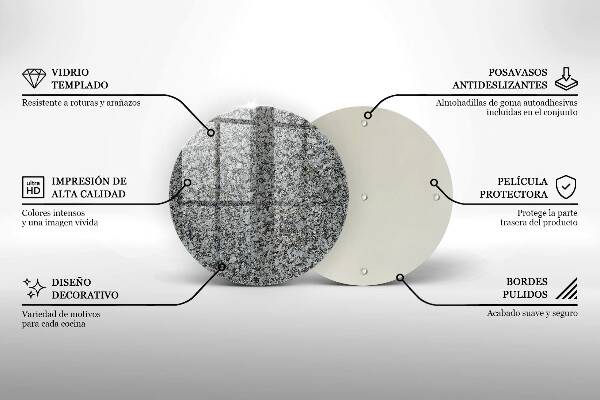 Tagliere in vetro Trama di pietra