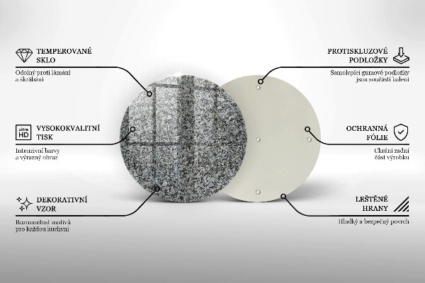 Tagliere in vetro Trama di pietra