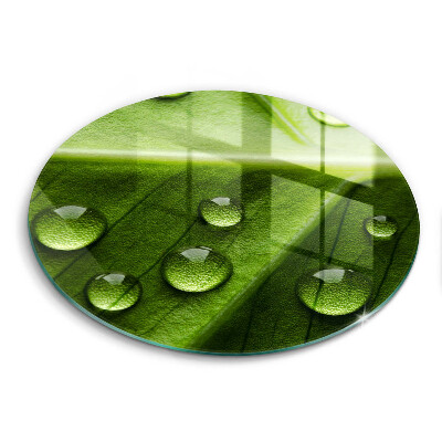 Tagliere in vetro Rugiada e foglia della natura