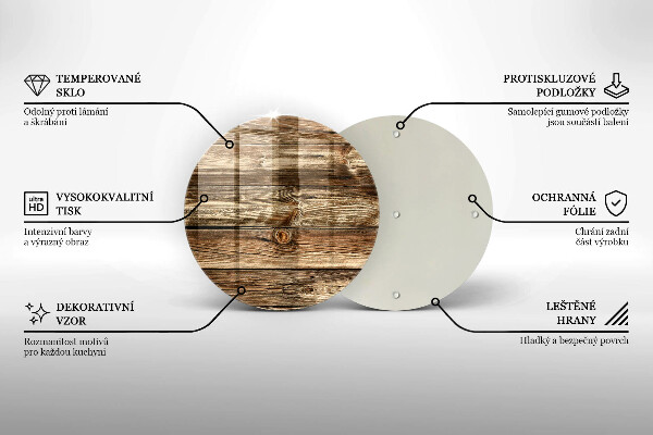 Tagliere in vetro Struttura della plancia di legno