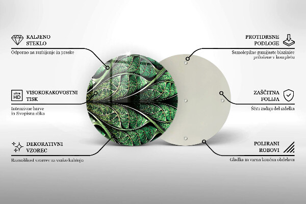 Tagliere in vetro Struttura della nervatura fogliare
