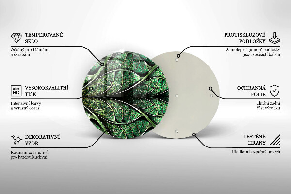 Tagliere in vetro Struttura della nervatura fogliare
