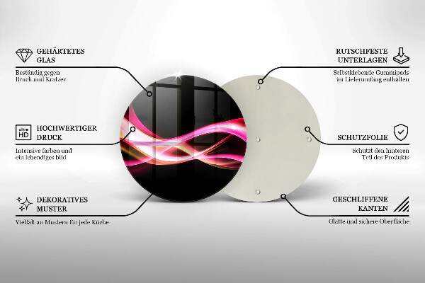 Tagliere in vetro Fumo al neon astratto