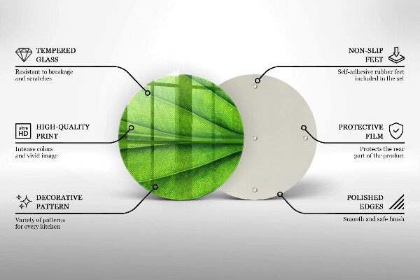 Tagliere in vetro Foglia della vena naturale