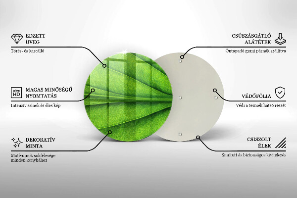 Tagliere in vetro Foglia della vena naturale