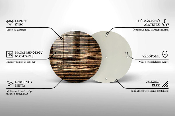 Tagliere in vetro Struttura del legno