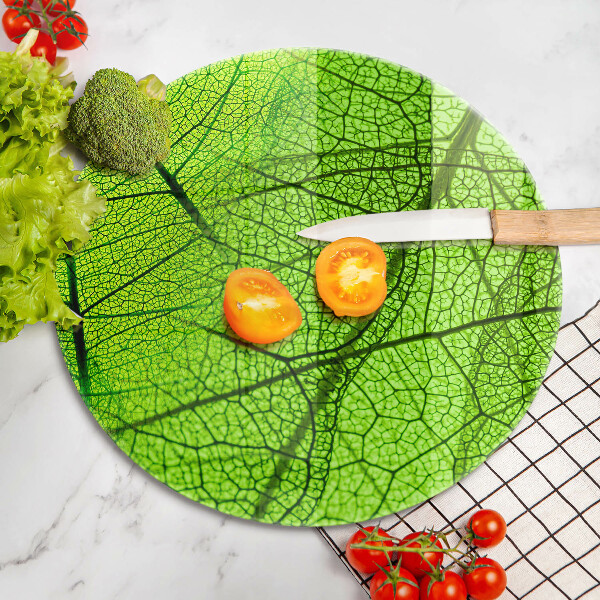 Tagliere in vetro Vene delle foglie naturali
