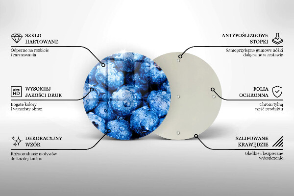 Tagliere in vetro Mirtilli succosi