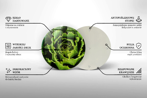 Tagliere in vetro Mangiare foglie di lattuga