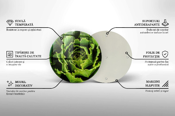 Tagliere in vetro Mangiare foglie di lattuga