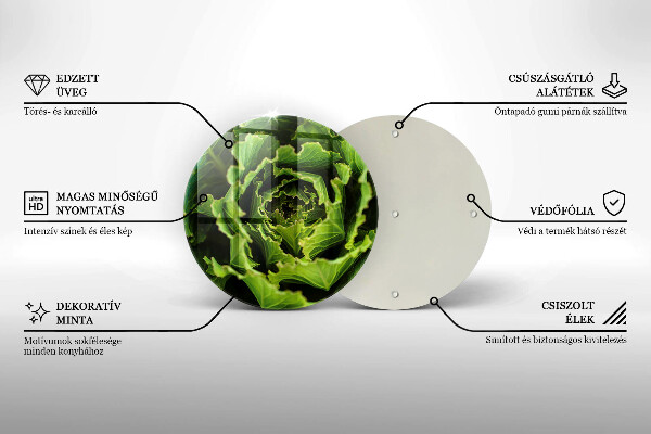Tagliere in vetro Mangiare foglie di lattuga