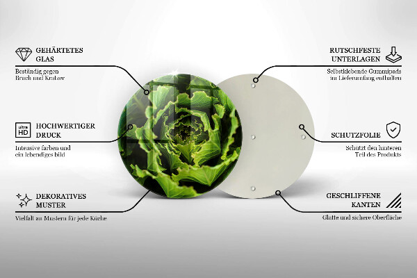 Tagliere in vetro Mangiare foglie di lattuga