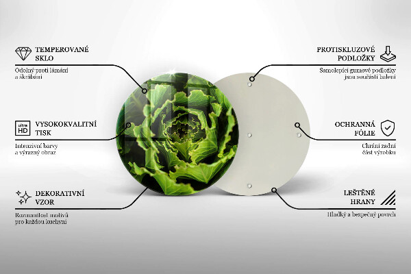 Tagliere in vetro Mangiare foglie di lattuga