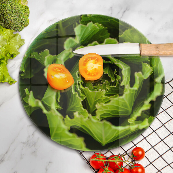 Tagliere in vetro Mangiare foglie di lattuga