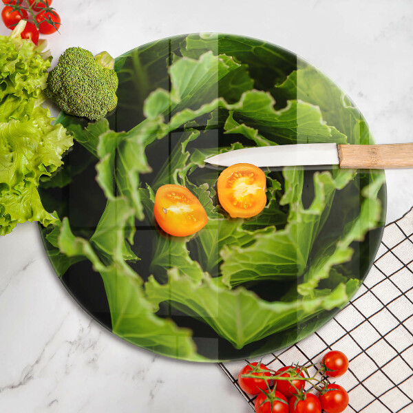 Tagliere in vetro Mangiare foglie di lattuga