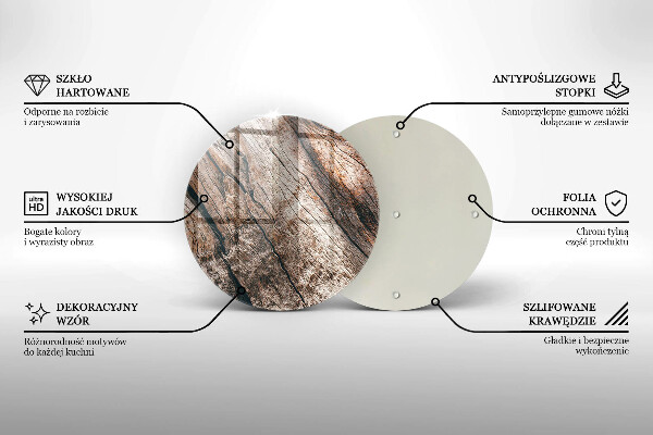 Tagliere in vetro Struttura in legno