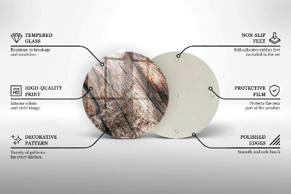 Tagliere in vetro Struttura in legno