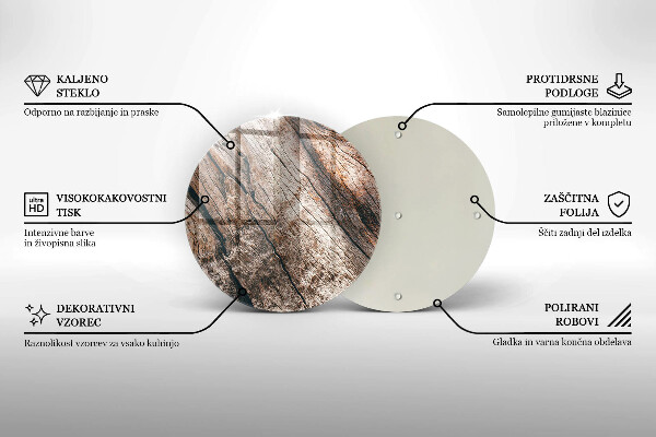 Tagliere in vetro Struttura in legno