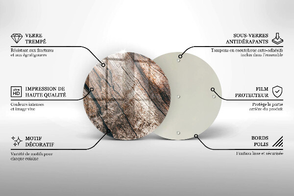 Tagliere in vetro Struttura in legno