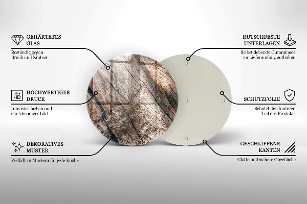 Tagliere in vetro Struttura in legno